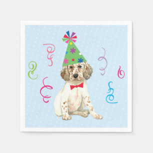 Serviette En Papier Fête d'anniversaire Anglais Setter Napkins