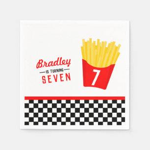 Serviette En Papier Fête d'anniversaire aux frites
