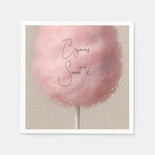 Serviette En Papier Fête d'anniversaire avec confettis dorés et barbe
