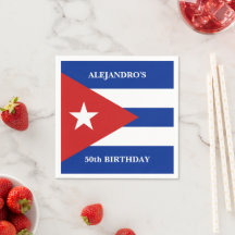Fête d'anniversaire avec drapeau cubain