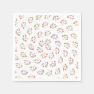 Serviette En Papier Fête d'anniversaire botanique tropicale florale de