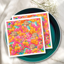 Fête d'anniversaire boule disco florale rose vif o