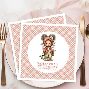 Serviette En Papier Fête d'anniversaire charmante et fantaisiste sur l