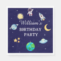 Fête d'anniversaire dans l'espace à l'aquarelle