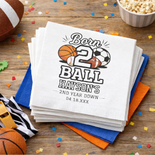 Serviette En Papier Fête d'anniversaire de 2 ans sur le thème du sport