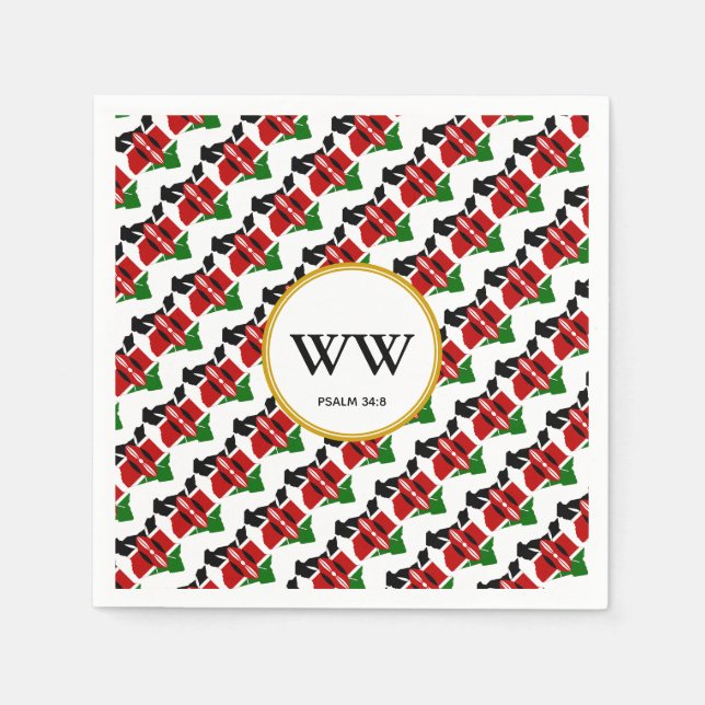 Serviette En Papier Fête d'anniversaire de célébration du drapeau du K (Devant)