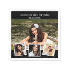 Fête d'anniversaire de collage photo noir