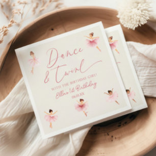 Serviette En Papier Fête d'anniversaire de danse et de tournoiement de