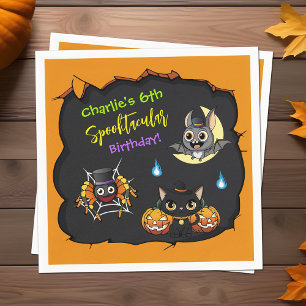 Serviette En Papier Fête d'anniversaire de dessin animé Halloween Spoo