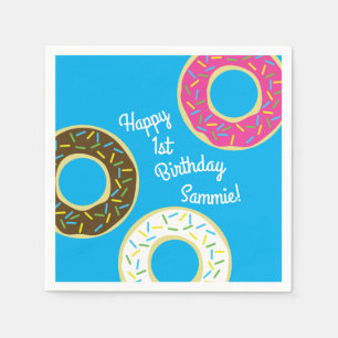 Serviette En Papier Fête d'anniversaire de Donut