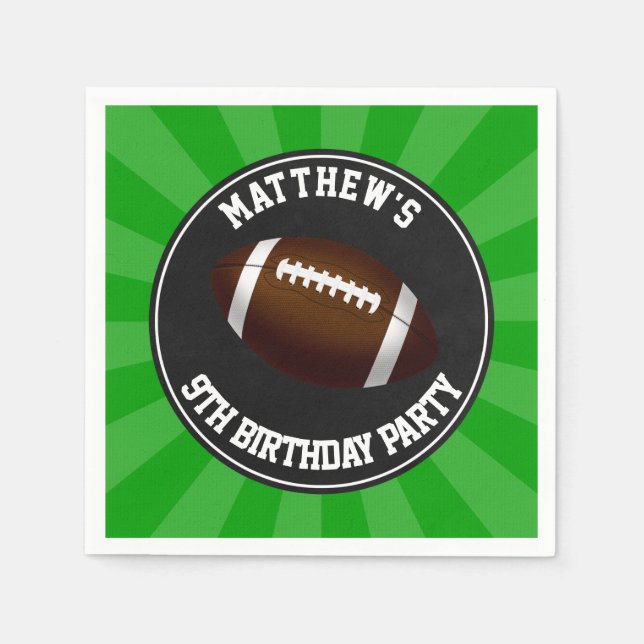 Serviette En Papier Fête d'anniversaire de football (Devant)