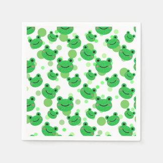 Serviette En Papier Fête d'anniversaire de grenouille