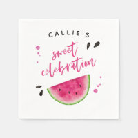 Fête d'anniversaire de la pastèque rose