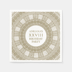 Serviette En Papier Fête d'anniversaire de la Rome antique avec des él