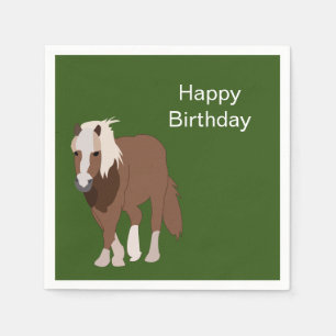 Serviette En Papier Fête d'anniversaire de l'animal cheval