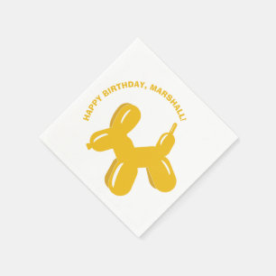 Serviette En Papier Fête d'anniversaire de l'animal de ballons de chie