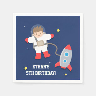 Serviette En Papier Fête d'anniversaire de l'astronaute spatial Rocksh