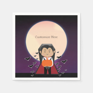 Serviette En Papier Fête d'anniversaire de Little Dracula Vampire