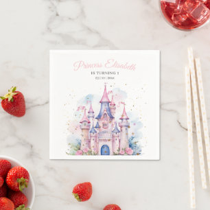 Serviette En Papier Fête d'anniversaire de princesse Château royal Con