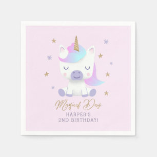 Serviette En Papier Fête d'anniversaire de thème de licorne