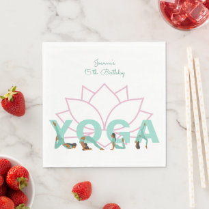 Serviette En Papier Fête d'anniversaire de Yoga