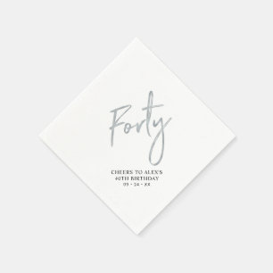 Serviette En Papier Fête d'anniversaire des 40 ans d'un adulte moderne