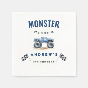 Serviette En Papier Fête d'anniversaire des Enfants Monster Trucks
