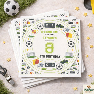Serviette En Papier Fête d'anniversaire des garçons modernes sports fo