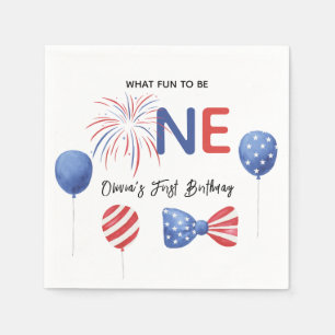 Serviette En Papier Fête d'anniversaire du 4 juillet