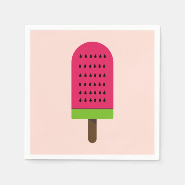 Serviette En Papier Fête d'anniversaire d'une fille à bloc de glace (Devant)