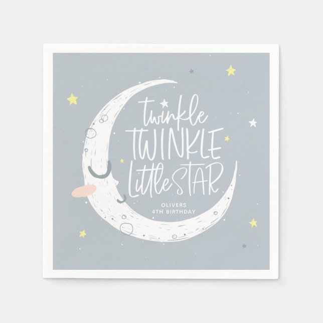 Serviette En Papier Fête d'anniversaire en étoile (Devant)