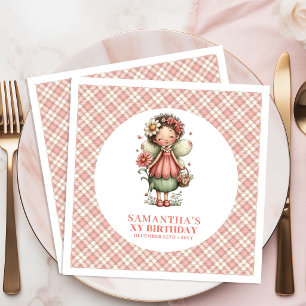 Serviette En Papier Fête d'anniversaire fantaisiste et mignonne de fée