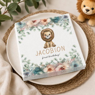 Serviette En Papier Fête d'anniversaire garçon Budget Wild One Safari 