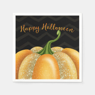 Serviette En Papier Fête d'anniversaire Halloween Citrouille Étincelle