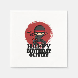 Serviette En Papier Fête d'anniversaire Ninja