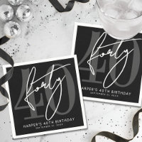 Fête d'anniversaire noir 40 ans