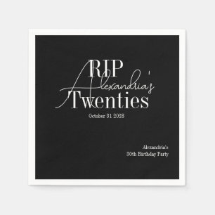 Serviette En Papier Fête d'anniversaire personnalisée 30 ans RIP 20 an
