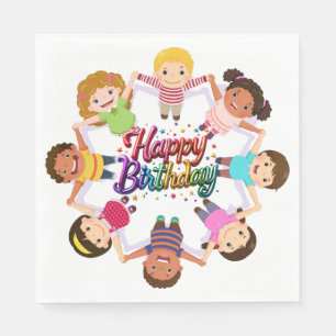 Serviette En Papier Fête d'anniversaire pour enfants