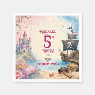 Serviette En Papier Fête d'anniversaire princesse et pirate