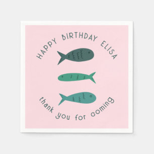 Serviette En Papier Fête d'anniversaire Soirée au bord de la mer POISS