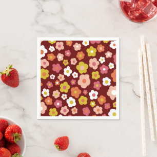 Serviette En Papier Fête d'anniversaire super Daisies Floral PERSONNAL