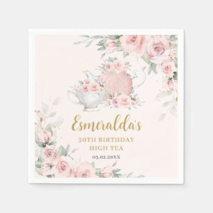Serviette En Papier Fête d'anniversaire thé à la russe shabby chic aux
