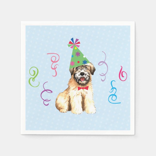 Serviette En Papier Fête d'anniversaire Wheaten Terrier Napkins (Devant)
