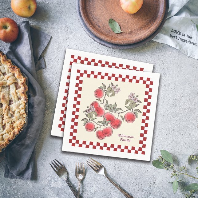 Serviette En Papier Fête d'automne Pomme moisson Thanksgiving Personna (Créateur téléchargé)