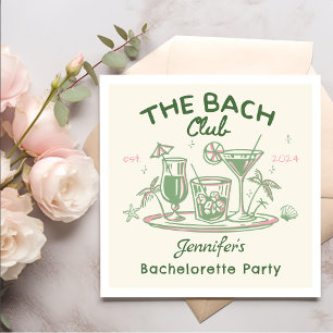 Serviette En Papier Fête de Bachelorette de Cocktail de Plage Fantaisi
