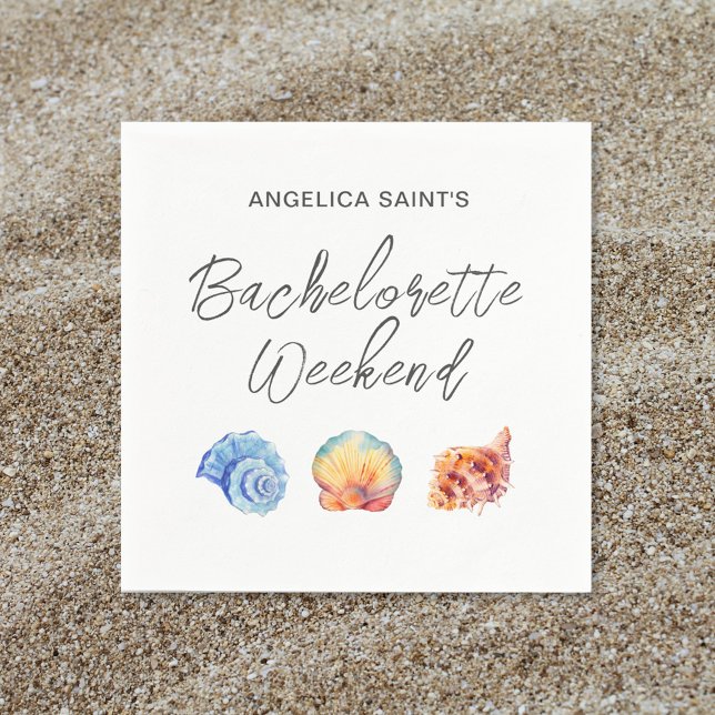 Serviette En Papier Fête de Bachelorette Tropicale à l'Aquarelle sur l (Créateur téléchargé)
