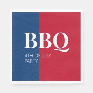 Serviette En Papier Fête de barbecue du 4 juillet