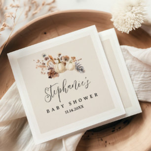 Serviette En Papier Fête de Bébé à l'Automne Tomber en Amour