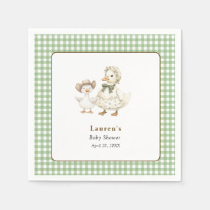 Serviette En Papier Fête de bébé genre neutre Silly Goose