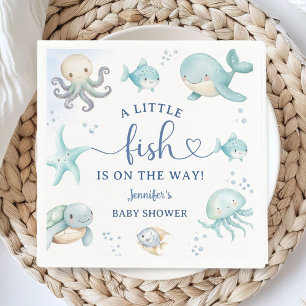 Serviette En Papier Fête de Bébé Océanique Sous L'Océan Garçon Papier